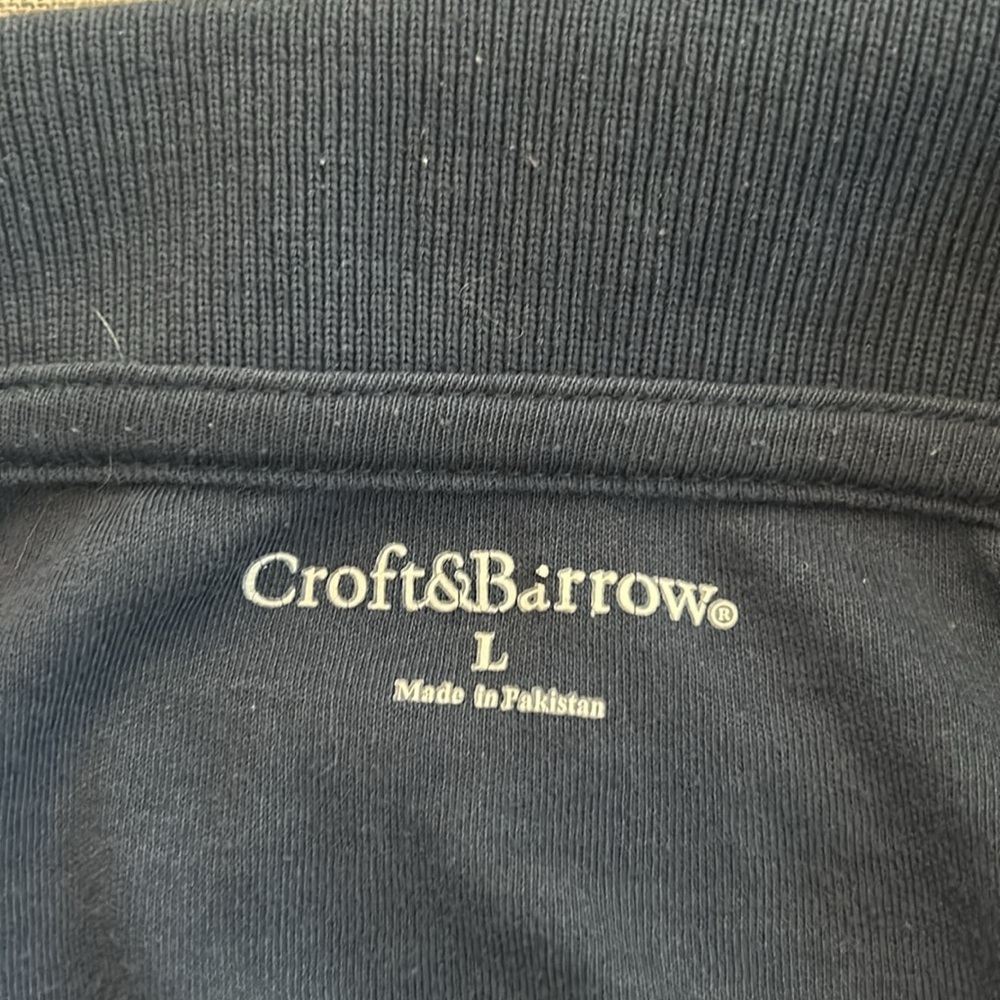 Croft & Barrow Long-Sleeve Men's Blue Polo Shirt - Picture 3 of 5